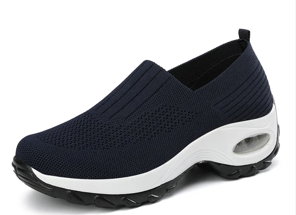 Mesh Sports Slip-On Sneakers (Dark Blue)