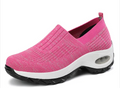 Mesh Sports Slip-On Sneakers (Rose Red)